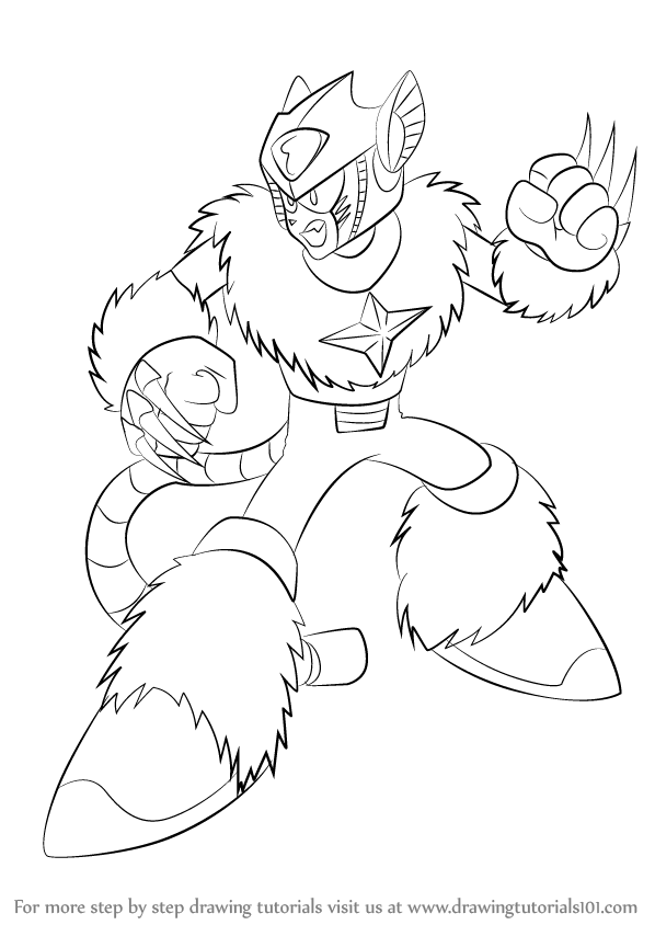 598x844 Learn How To Draw Pluto From Mega Man (Mega Man) Step By Step