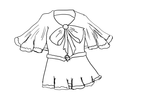 578x450 How To Draw A Blouse 10 Steps (With Pictures)