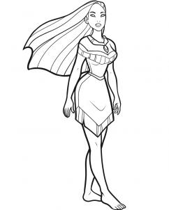 242x302 How To Draw Pocahontas, Step By Step, Disney Princesses, Cartoons