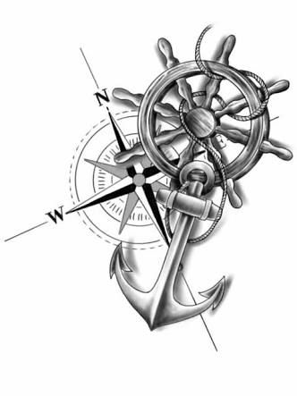 332x443 Image Result For Compass Anchor Tattoo Tattoo