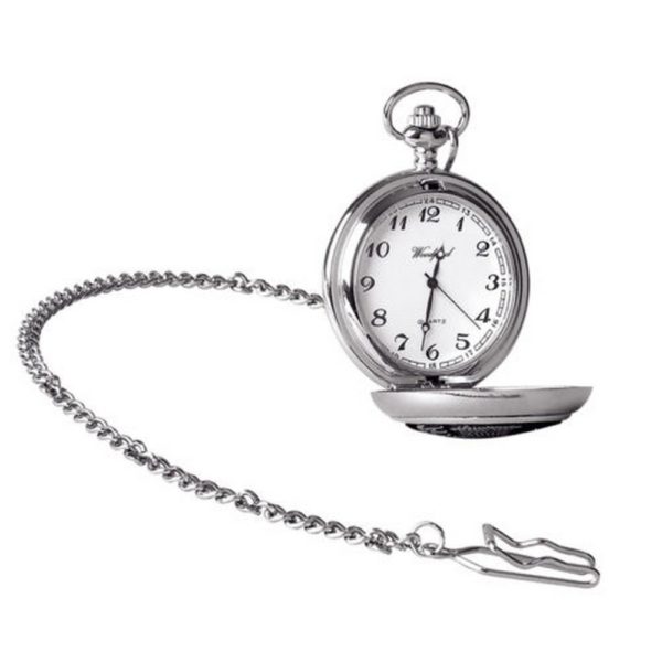 600x600 Silver Chrome Plated Masonic Pocket Watch With Square Amp Compass