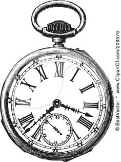 236x315 Vintage Pocket Watch Clip Art Birthday
