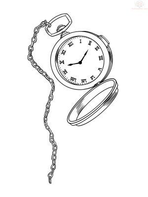 300x400 Image Result For Alice In Wonderland Pocket Watch Drawing 1103