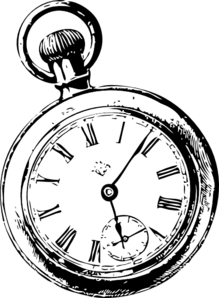 219x298 Pocket Watch Sketch Clip Art
