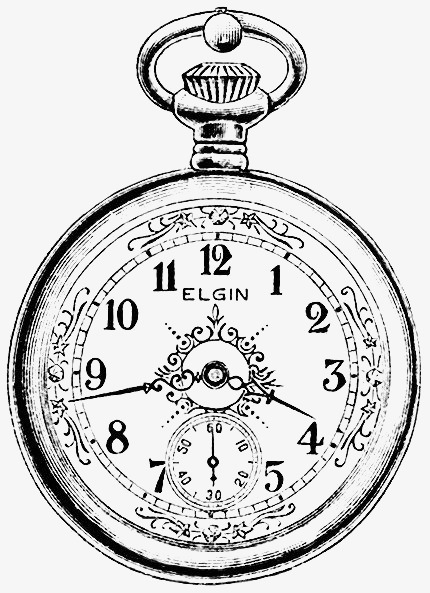 430x593 Hand Painted Pocket, Vintage Pocket Watch, Watch, Clock Png Image
