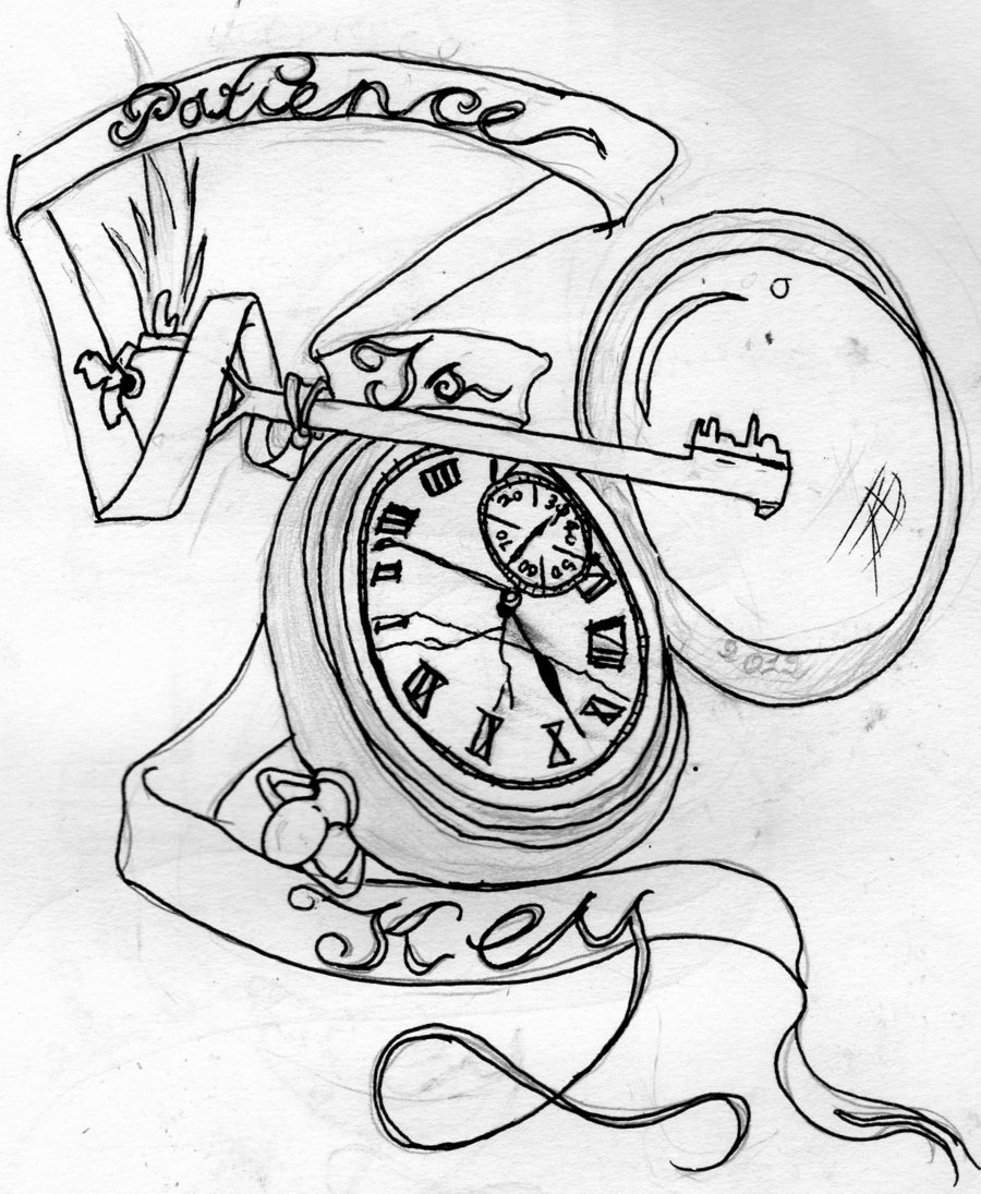 Pocket Watch Tattoo Drawing at GetDrawings | Free download