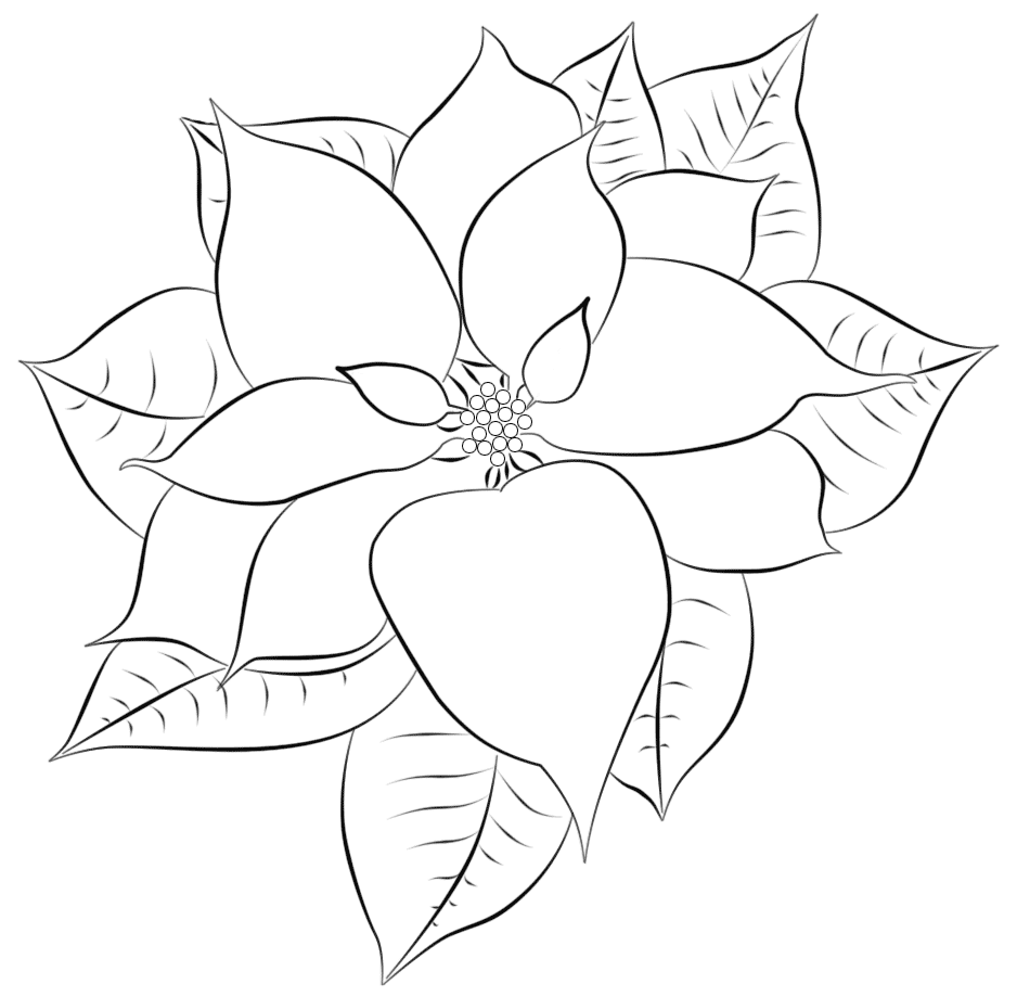 938x919 Free Digital Stamps For Cards Poinsettia Free Digital Stamp