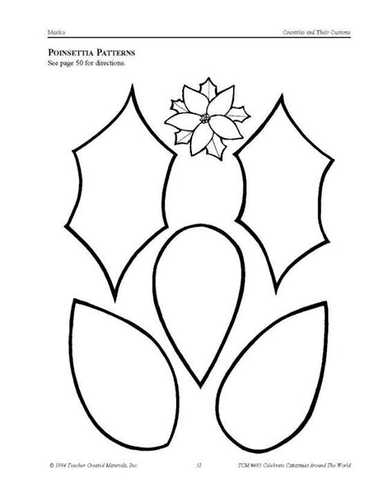 555x720 Poinsettia Templates