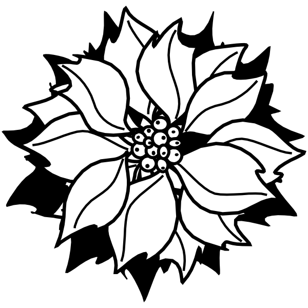 600x600 Holiday Poinsettia Hand Made Stamp