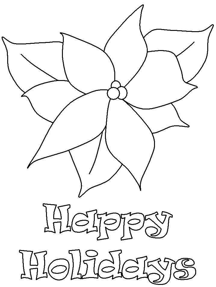 718x957 Poinsettia Coloring Page 364986