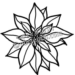 300x300 Christmas Poinsettia Clip Art