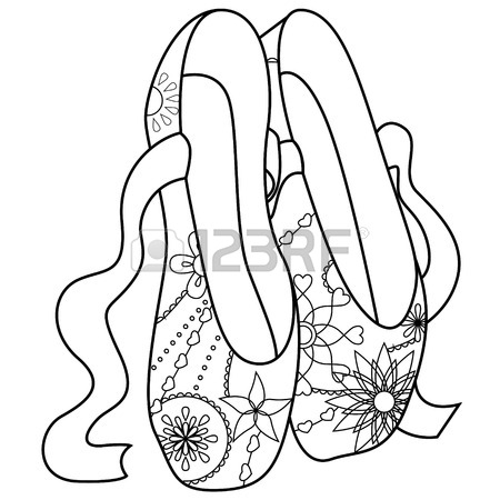 450x450 Vector Pointe Shoes Coloring Royalty Free Cliparts, Vectors,