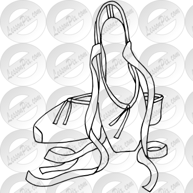 380x380 Ballet Shoes Outline For Classroom Therapy Use