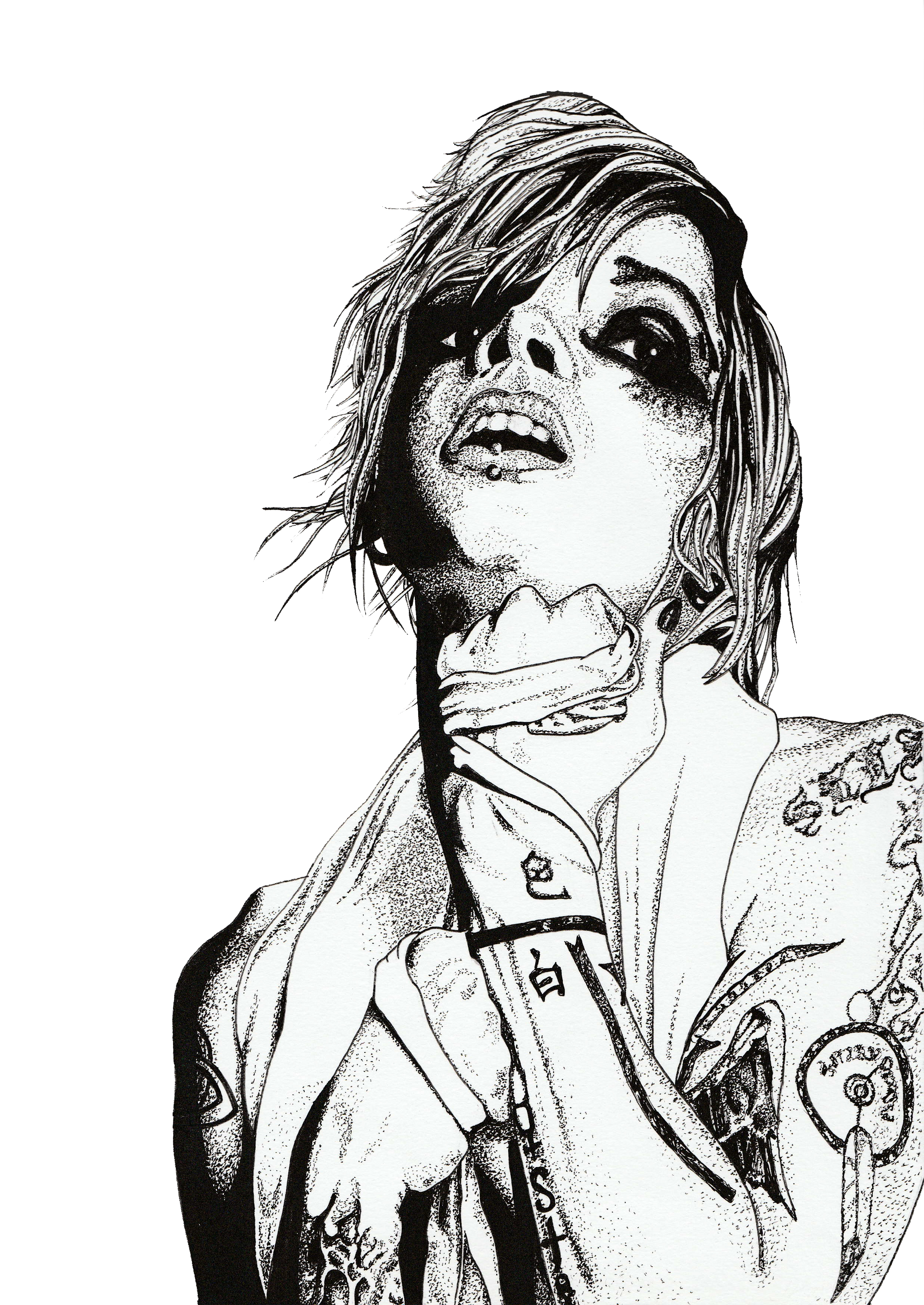 2484x3508 Ink Pointillism Portraits