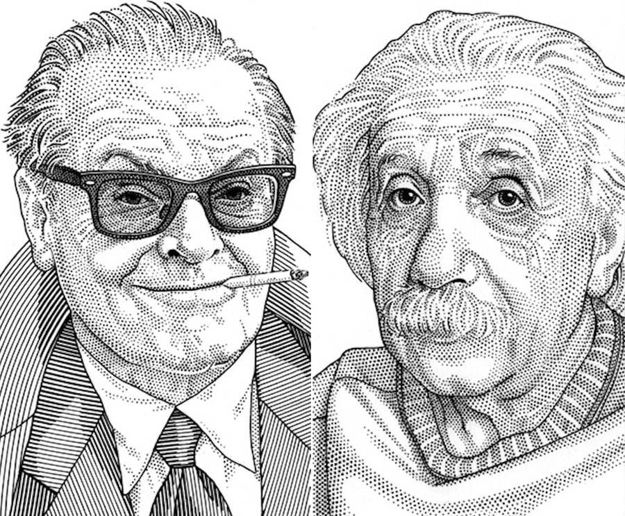 900x743 Remarkable Famous Celebrities Portraits Drawings Create Of Dots