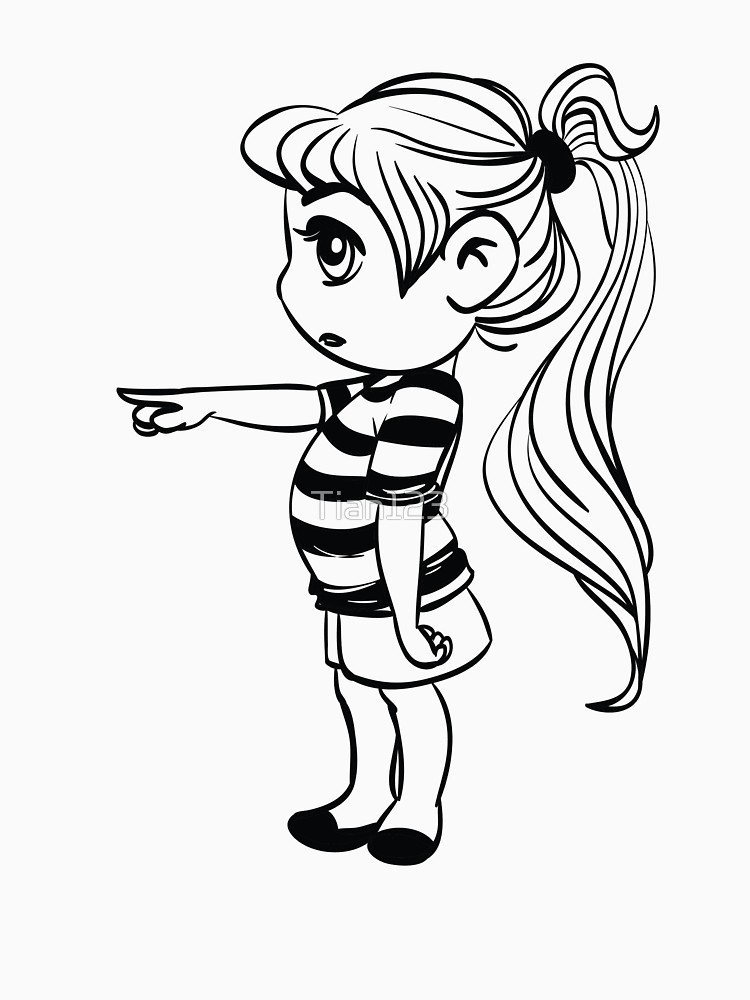 750x1000 Cute Little Girl Pointing Classic T Shirt By Tian123 Redbubble