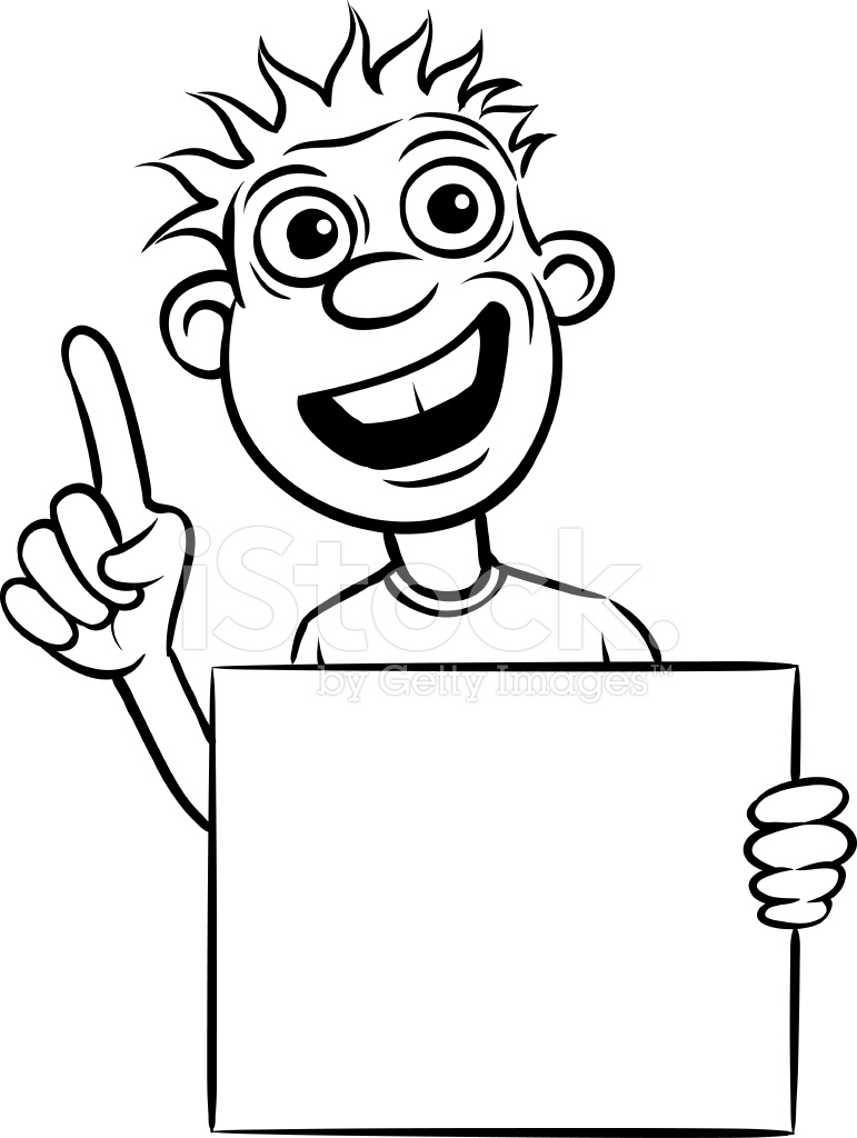 771x1024 Whiteboard Drawing Crazy Man Pointing Finger With Blank Placar