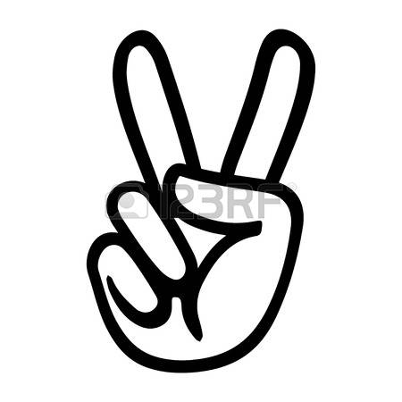 450x450 Peace Sign Clipart Hand Drawing