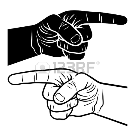 450x450 Pointing Hand. Vector Illustration Of A Pointing Finger. Hand