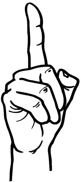 270x600 Hand Pointing Up Clipart