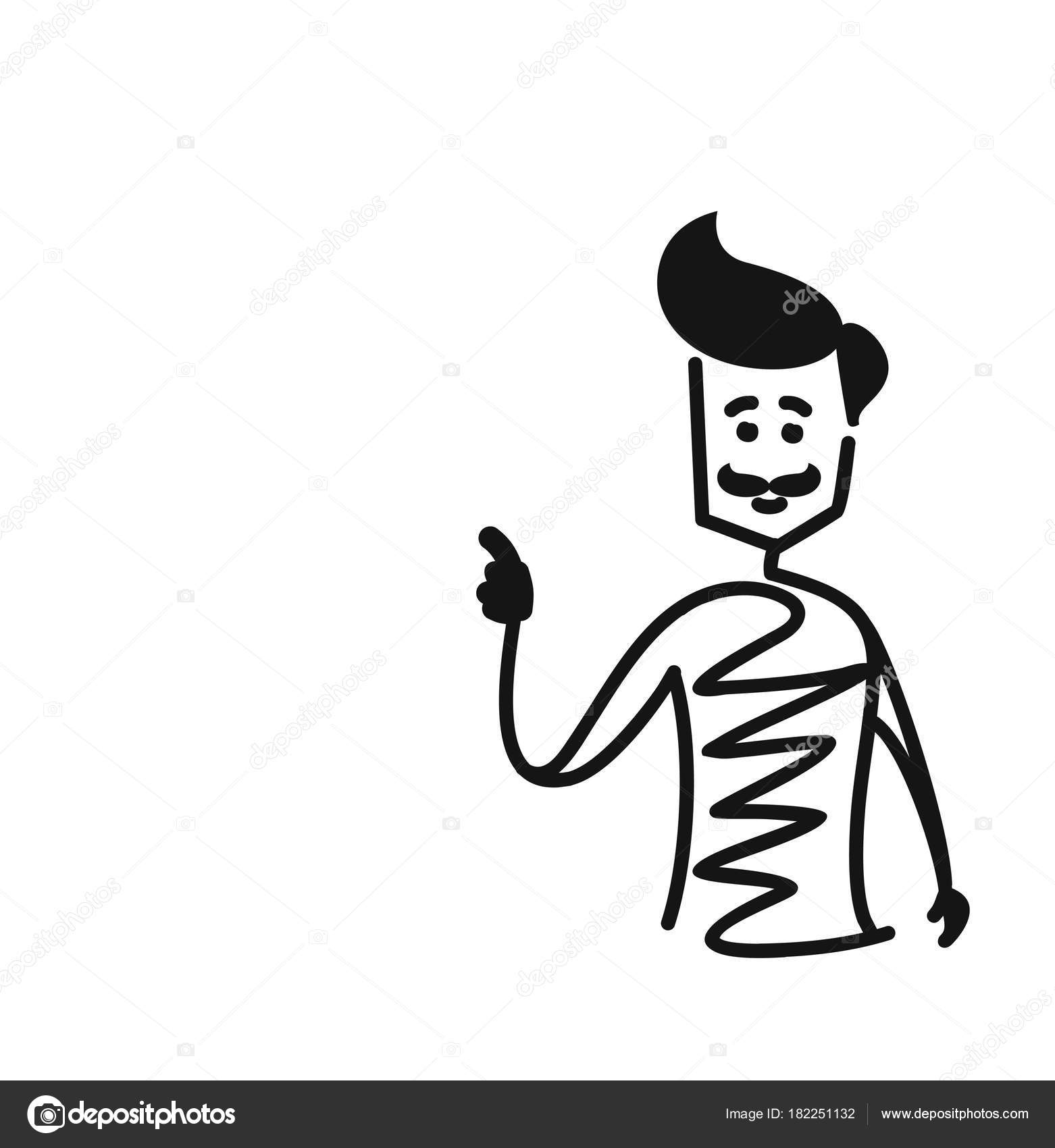 1562x1700 Man Hand Pointing Finger, Cartoon Hand Drawn Sketch Vector Illus