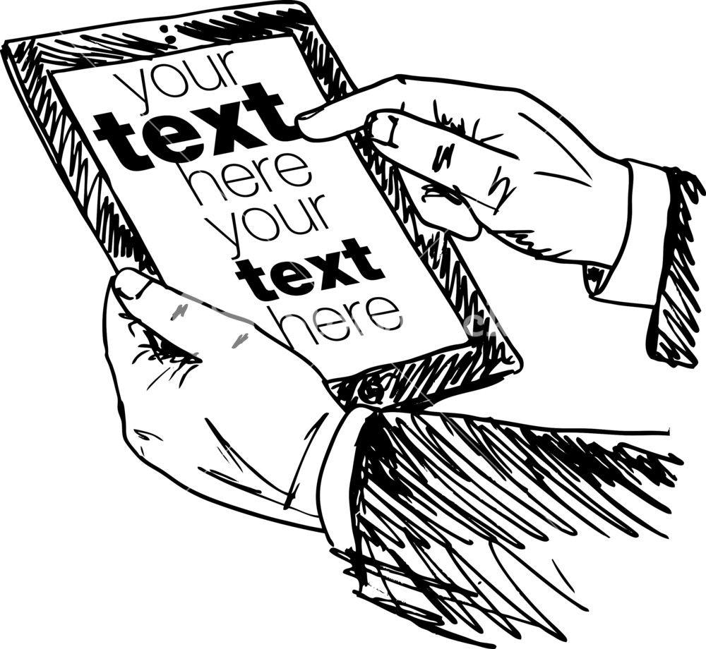 1000x920 Sketch Of Businessman Hands Are Pointing On Touch Screen Device