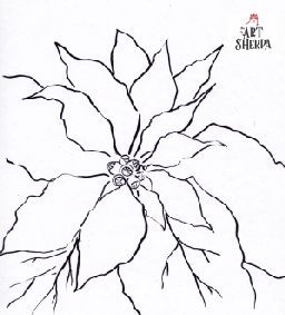 256x283 Pointsettia Trace Able.jpg Canvas!!! Lt3 Canvases