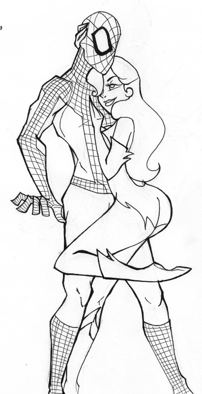 411x800 Poison Ivy Seduces Spiderman By Silvertallest