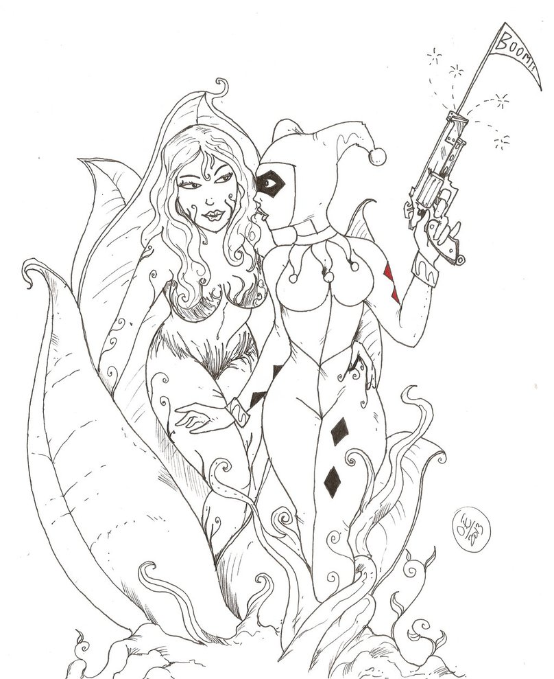 808x989 Poison Ivy And Harley Quinn (Prize) By Omn18