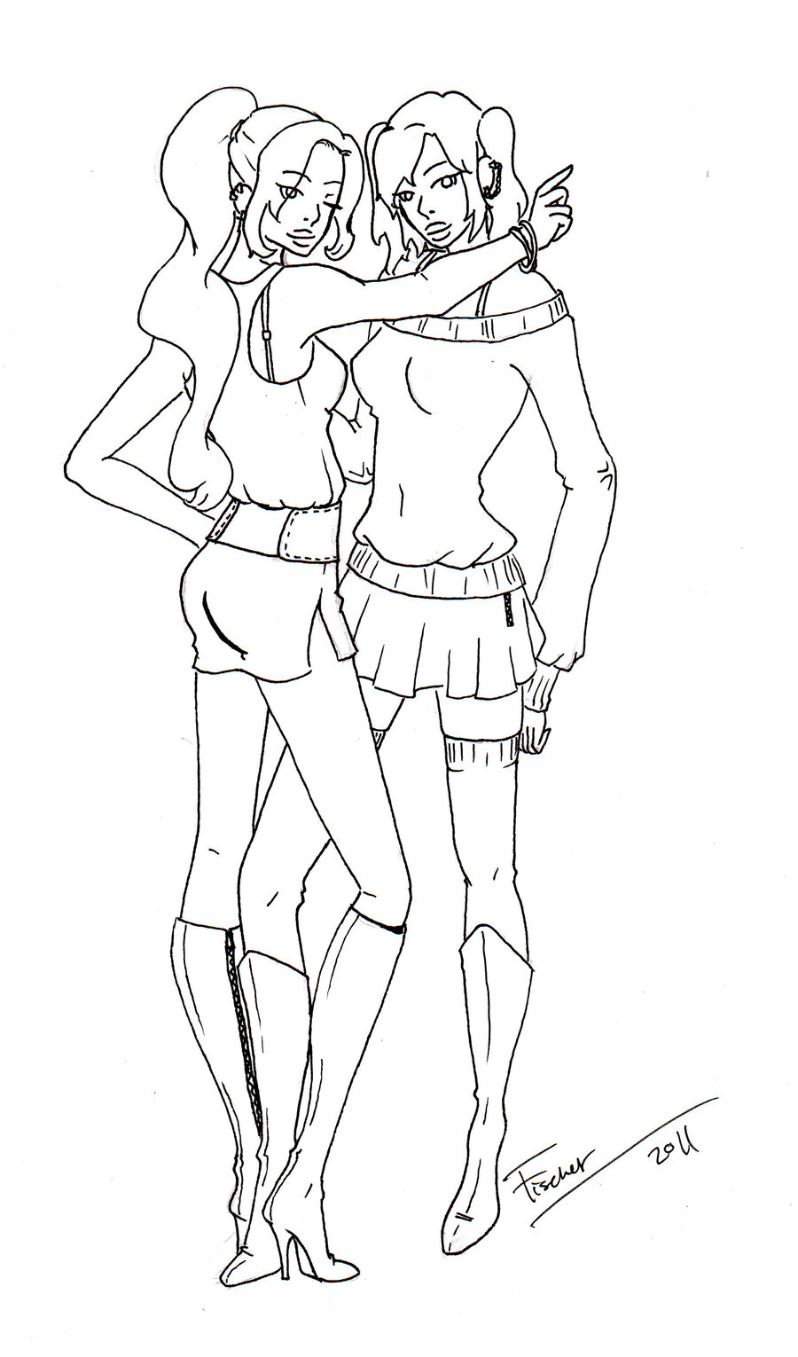 900x1530 Poison Ivy And Harley Quinn By Sleping Sun