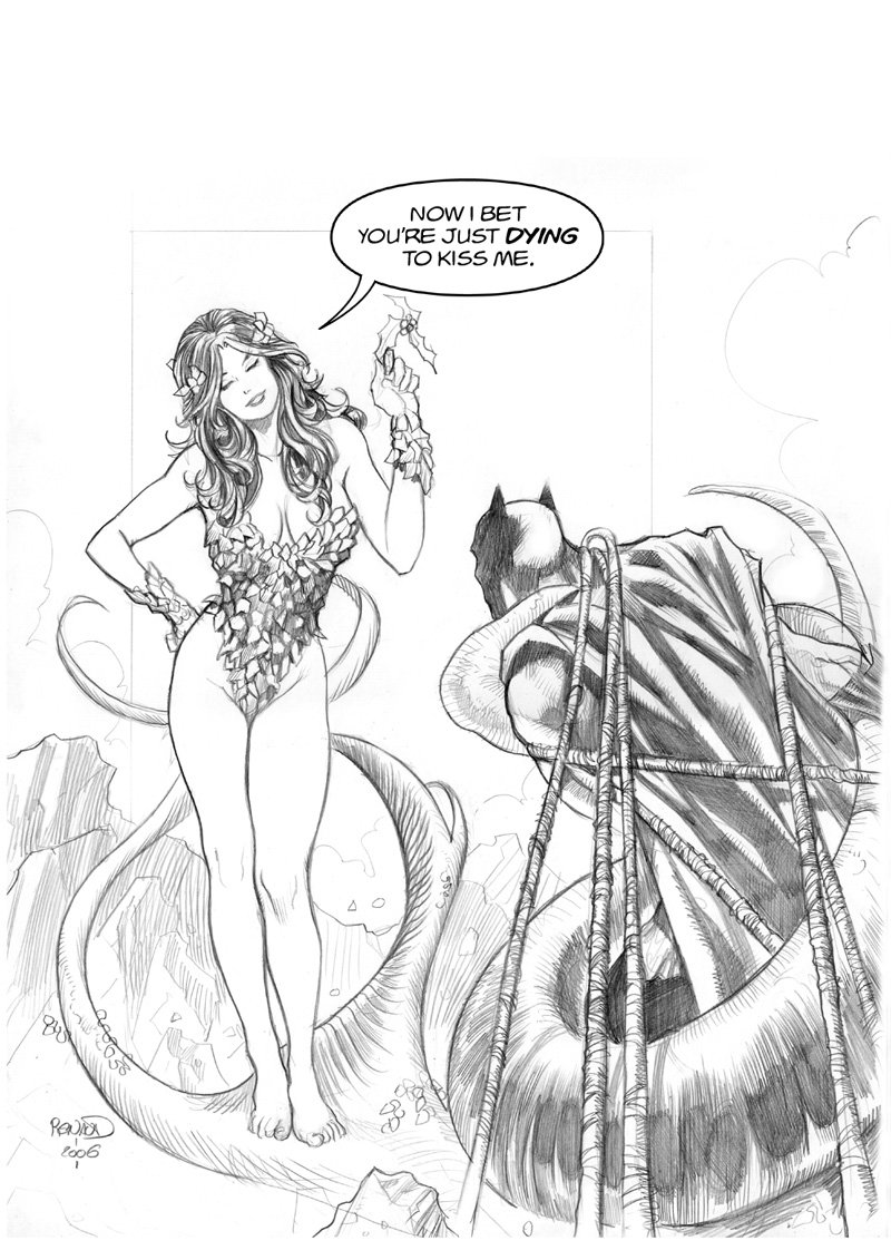 800x1131 Batman Poison Ivy Sketch By Paulrenaud