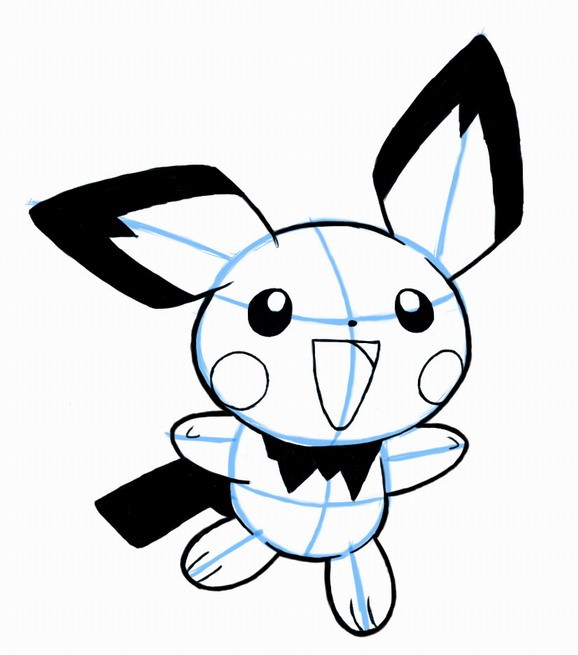 578x655 How To Draw Pichu Step By Step Drawing Techniques