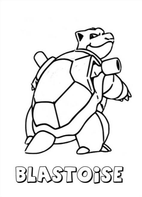 474x655 Printable Blastoise Pokemon Coloring Page