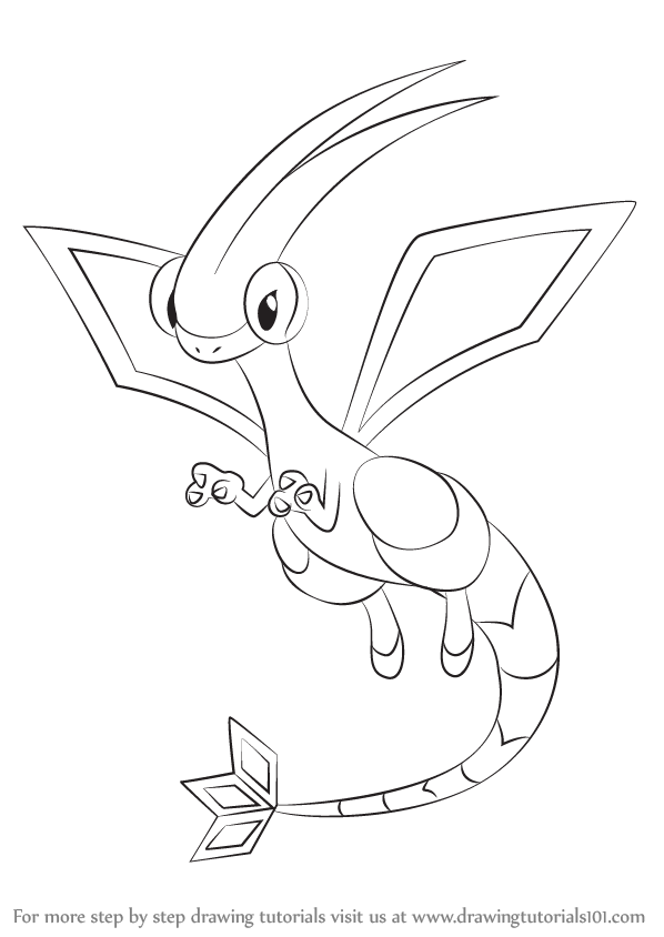 598x844 Learn How To Draw Flygon From Pokemon (Pokemon) Step By Step