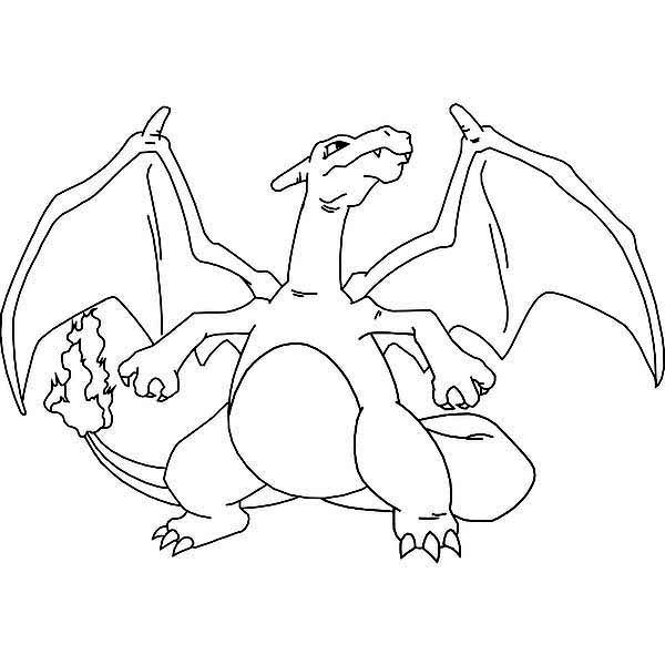 600x600 Awesome Drawing Of Charizard Coloring Page