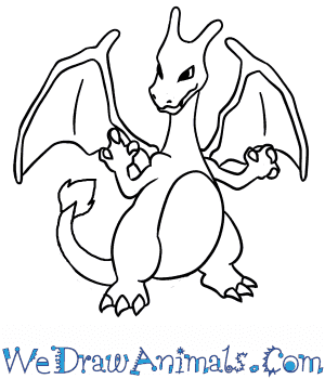 300x350 How To Draw Charizard Pokemon