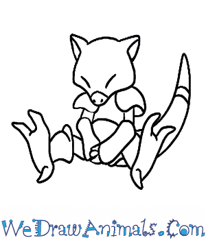300x350 How To Draw Abra Pokemon