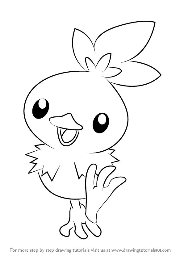 596x842 Learn How To Draw Torchic From Pokemon (Pokemon) Step By Step