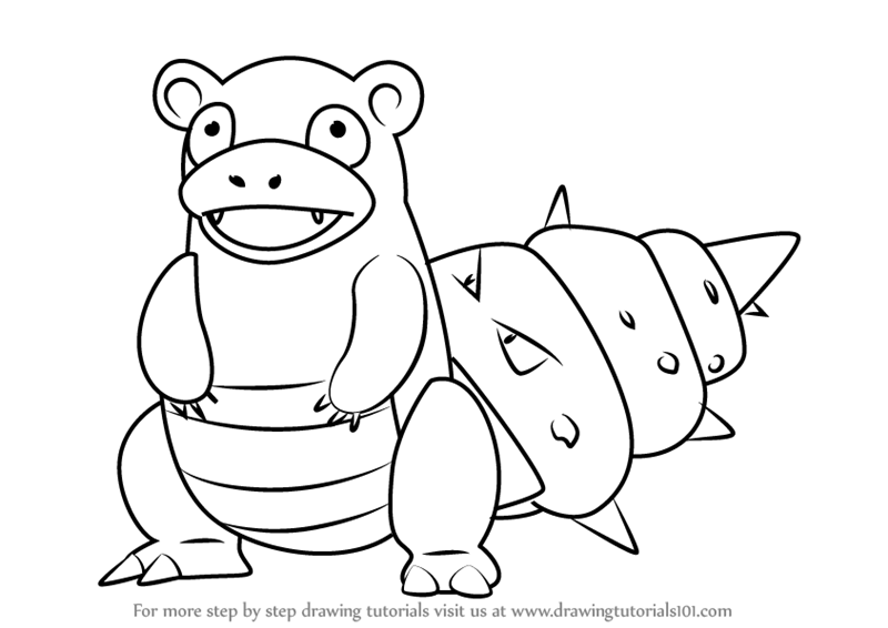 800x566 How To Draw Slowbro From Pokemon Go