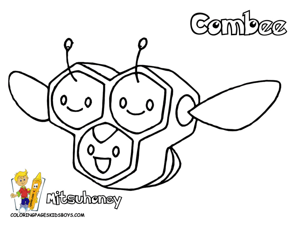 1024x791 Pokemon Combee Coloring Book Page Pages For Boys Bebo Pandco