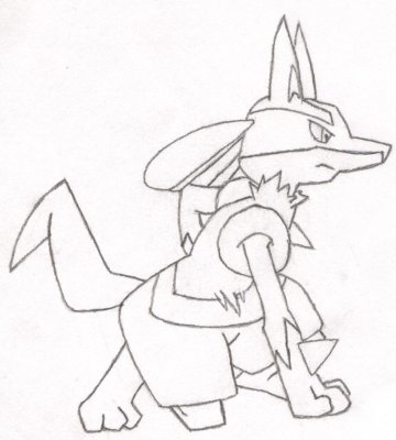 360x400 Pokemon Sketch Lucario 2 By Adamant Soldier
