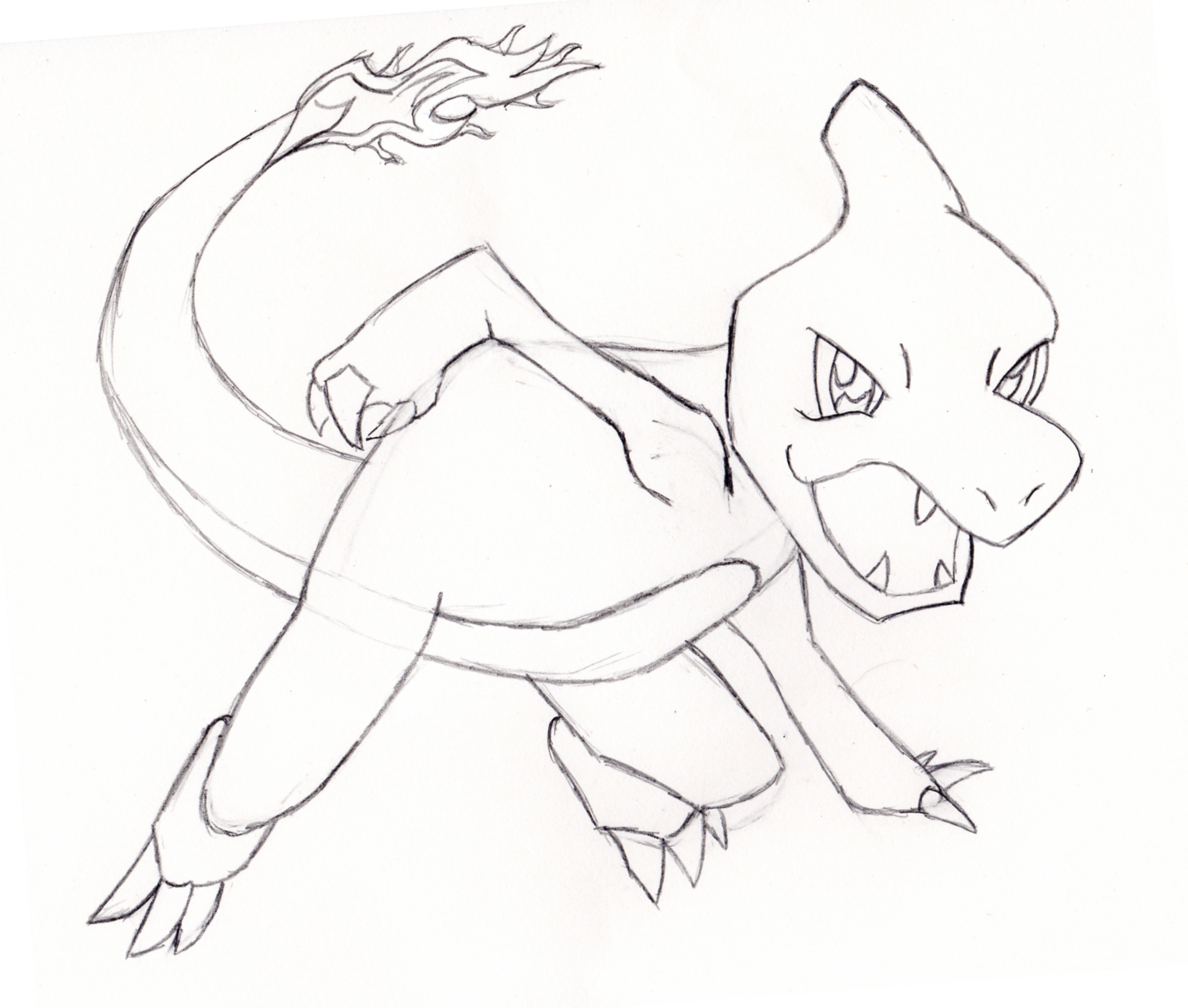 2261x1919 Charmeleon Sketch (Pokemon) By Lordgarth6