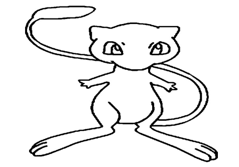 476x333 Mew 2 Coloring Sheets Pages Pokemon Drawings