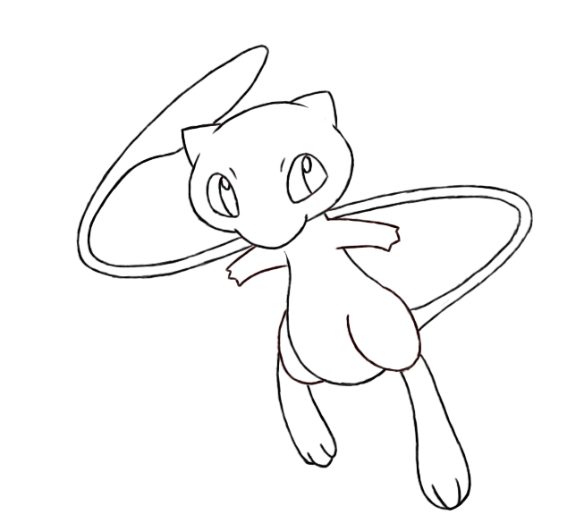 Pokemon Drawing Mew at GetDrawings | Free download