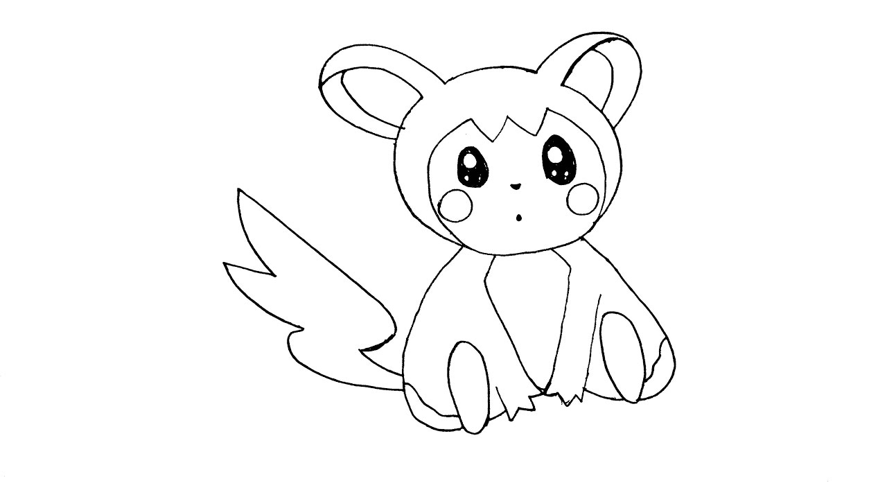 1280x720 How To Draw Emolga Pokemon Step By Step