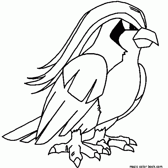 550x550 Pokemon Coloring Pages Online Free Bird