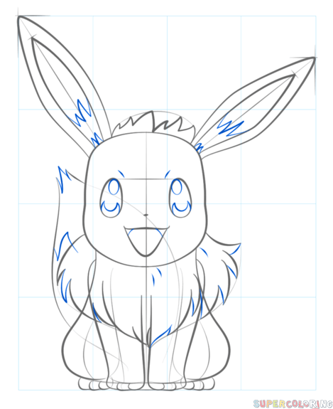 469x575 How To Draw Eevee The Pokemon Step By Step Drawing Tutorials