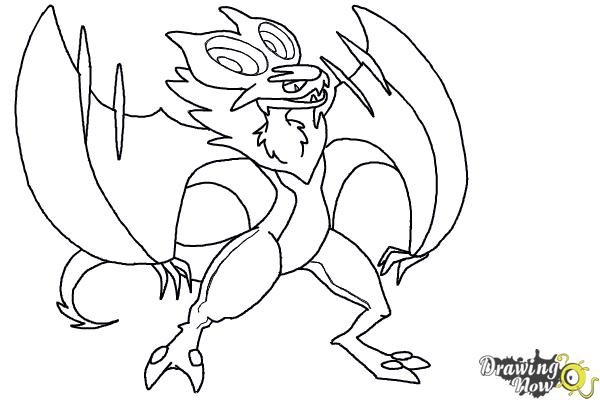 600x400 How To Draw Noivern From Pokemon X And Y