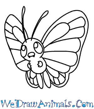 300x350 How To Draw Butterfree Pokemon