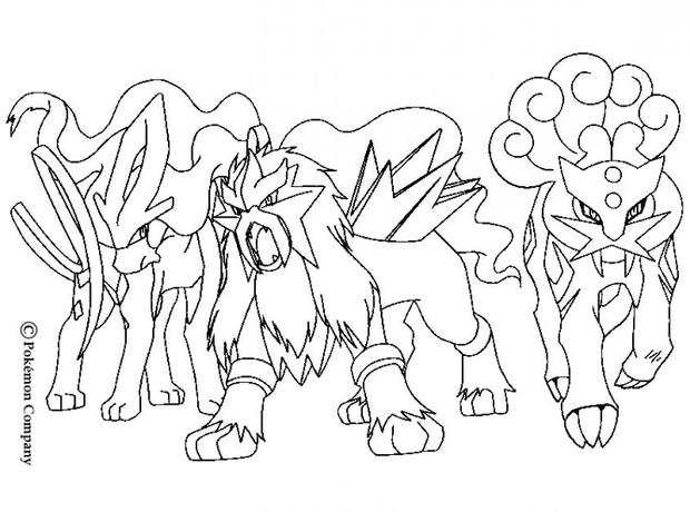 620x460 Raikou And Electric Friends Pokemon Coloring Page. More Electric